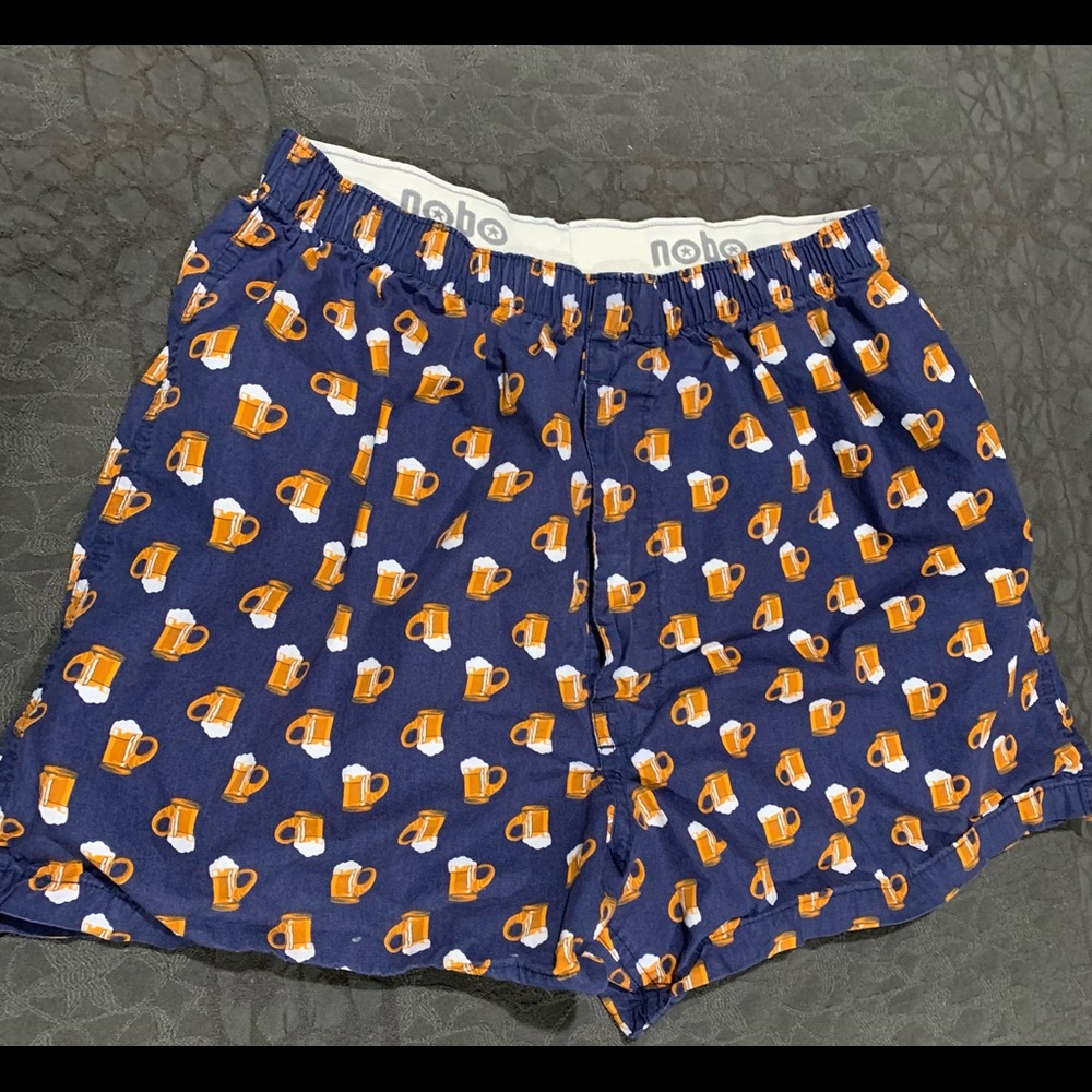 NOBO boxer shorts, beer stein print, size medium